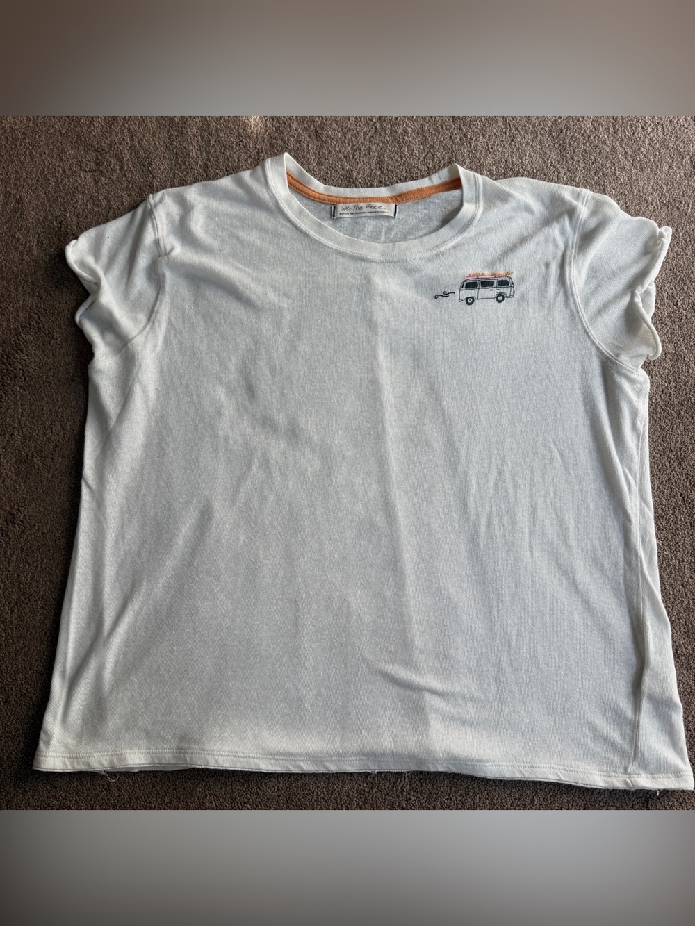 We The Free White Short‑Sleeve Tee with vw bus Van graphic sz medium
